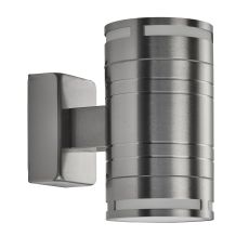 LED Outdoor & Porch (GU10 LED) - 2 Light Wall Bracket, Stainless Steel, Frosted Glass