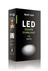 LED Square Downlight 1x1W 30°