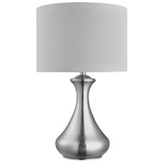 Touch Lamp - Satin Silver, White Shade