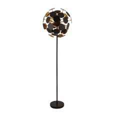 Searchlight 3079BG Discus 4 Light Floor Lamp Black/Gold Finish