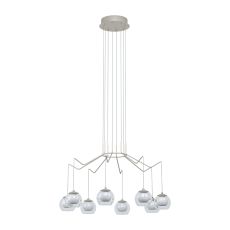 Rovigana 8 Light, Double Insulated, 220V LED Integrated Adjustable Champagne Pendant With Glass