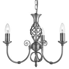 Zanzibar 3 Light Satin Silver Fitting