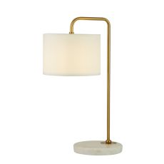 Hangman Gold Table Lamp With White Marble Base