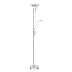 Rome Mother & Child Double Floor Lamp Polished Chrome/Opal Glass Finish (Bulbs Included)