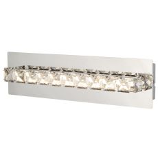 Clover LED Wall Bracket, Clear Crystal, Chrome