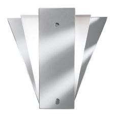 Wall Mirror Light - Deco Fan Style Frosted