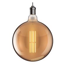 Classic Deco LED Globe D300/H E40 Dimmable 8W Extra Warm White 1800K, 630lm, Gold Finish, 3yrs Warranty