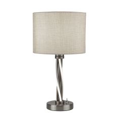 Vegas LED Twist Table Light, Satin Silver