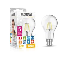 (Pack Of 3) Value Classic LED GLS B22d Dimmable 8W Warm White 2700K, 806lm, Clear Finish