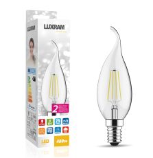 (Pack Of 3) Value Classic LED Candle Tip Dimmable E14 4W Warm White 2700K Color-Box, 400lm, Clear Finish