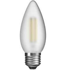 (Pack Of 5) Value Classic LED Candle E27 4W Warm White 2700K, 470lm, Frosted Finish