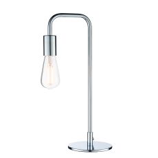 Ruben 1 Light E27 Polished Chrome Table Lamp With Inline Switch