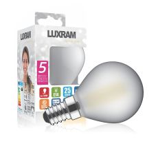(Pack Of 5) Value Classic LED Ball E14 4W Warm White 2700K, 470lm, Frosted Finish