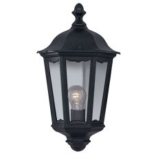 Alex Outdoor Wall Light - 1 Light Black 'Half'