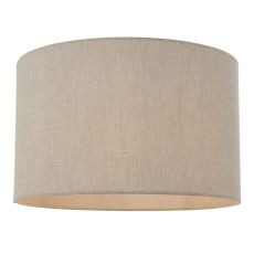 Esprit 16" Natural 100% Linen Fabric Shade Lined With Natural Cotton Mix Fabric With Rolled Edge