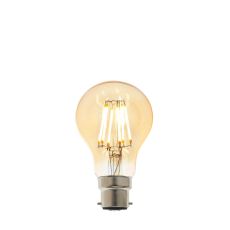 6W B22 Amber Tinted Dimmable LED Filament GLS Bulb, 2700K 550 Lumens