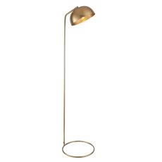 Brair 1 Light E27 Antique Brass Plated Floor Lamp With Inline Foot Switch