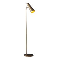 Karna 1 Light E27 Antique Brass & Gold Effect Painted Metalwork Floor Lamp