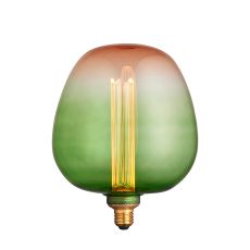 Roves 2.8W E27 100lm 1800K Warm White LED Bulb, Green To Pink Ombre Tinted Glass