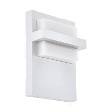 Culpina 1 Light LED Outdoor Integrated IP44 White Wall Light With Plastic White Diffuser