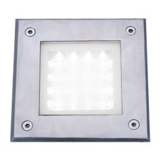 LED Outdoor&Indoor Recessed Walkover Square Stainless Steel - White Led