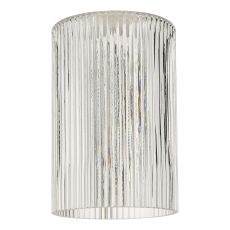 Accessory E27 Clear Cyclinder Ribbed Glass Shade (Shade Only)