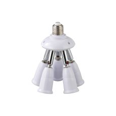 Additions 1 to 5 E27 Converter White Adjustable Lampholders