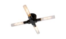 Amak 4 Light Ceiling, E27, IP44, Satin Black