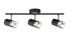 Ankeny 3 Light Linear Bar Spotlight GU10, Graphite / Polished Chrome