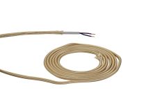 Prema 25m Roll Gold Braided 2 Core 0.75mm Cable VDE Approved