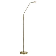 Aria 1 Light 5W Integrated LED 262lm Antique Brass Adjustable Neck Floor Lamp With Toggle Switch