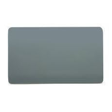 Trendi, Artistic Modern Double Blanking Plate, Cool Grey Finish, BRITISH MADE, (25mm Back Box Required), 5yrs Warranty