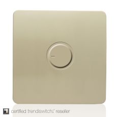 Trendi, Artistic Modern 1 Gang 1 Way Dimmer Switch, 200W (NOT LED) Champagne Gold Finish, BRITISH MADE, (35mm Back Box), 5yrs Wrnty