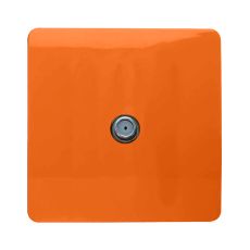 Trendi, Artistic Modern F-Type Satellite 1 Gang Orange Finish, BRITISH MADE, (25mm Back Box Required), 5yrs Warranty