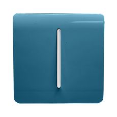 Trendi, Artistic Modern 1 Gang Retractive Home Auto.Switch Ocean Blue Finish, BRITISH MADE, (25mm Back Box Required), 5yrs Warranty