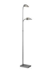 Ashton Floor Lamp 2 Light G9 Satin Nickel/Crystal, NOT LED/CFL Compatible