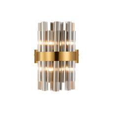 Asner 4 Light G9, Wall Light, Brass / Smoke