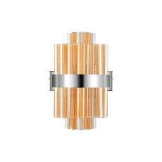 Asner 4 Light G9, Wall Light, Polished Nickel / Amber