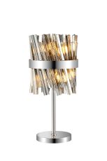 Asner 6 Light G9, Table Lamp, Polished Nickel / Smoke