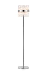 Asner 8 Light G9, Floor Lamp, Polished Nickel / Clear