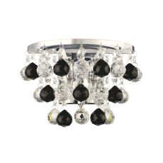 Atla Wall Lamp Switched 2 Light G9 Polished Chrome/Crystal/Supplied With 9 Additional Black Crystal Spheres