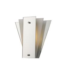 Atlantis 250 x 260mmWall Lamp, 1 Light E27 Frosted/Mirror