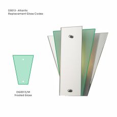 Atlantis Middle Frosted Replacement Glass For D0013 / D0029