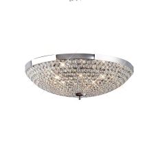 Ava Flush Ceiling 9 Light G9 Polished Chrome/Crystal