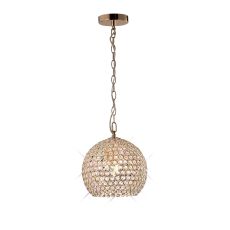 Ava Pendant 4 Light G9 French Gold/Crystal