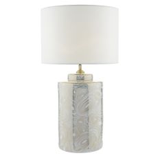 Ayesha 1 Light E27 White With Gold Table Lamp With Inline Switch (Base Only)