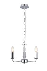 Banyan 3 Light Multi Arm Pendant Without Shade, c/w 1.5m Chain, E14 Polished Chrome