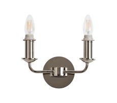 Banyan 2 Light Switched Wall Lamp Without Shade, E14 Polished Nickel