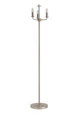 Banyan 3 Light Switched Floor Lamp Without Shade, E14 Polished Nickel