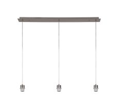 Baymont Polished Chrome 3 Light E27 Universal  Linear Pendant, Suitable For A Vast Selection Of Shades 2m